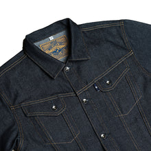 Load image into Gallery viewer, Sage Strucker 14oz Deep Indigo Type III Denim Jacket