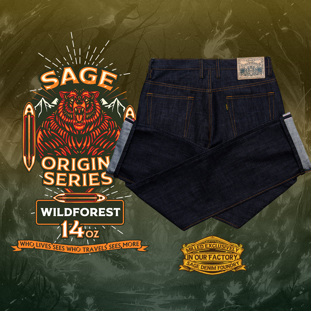 Origin Series : Wildforest 14oz Sanforized Deep Indigo