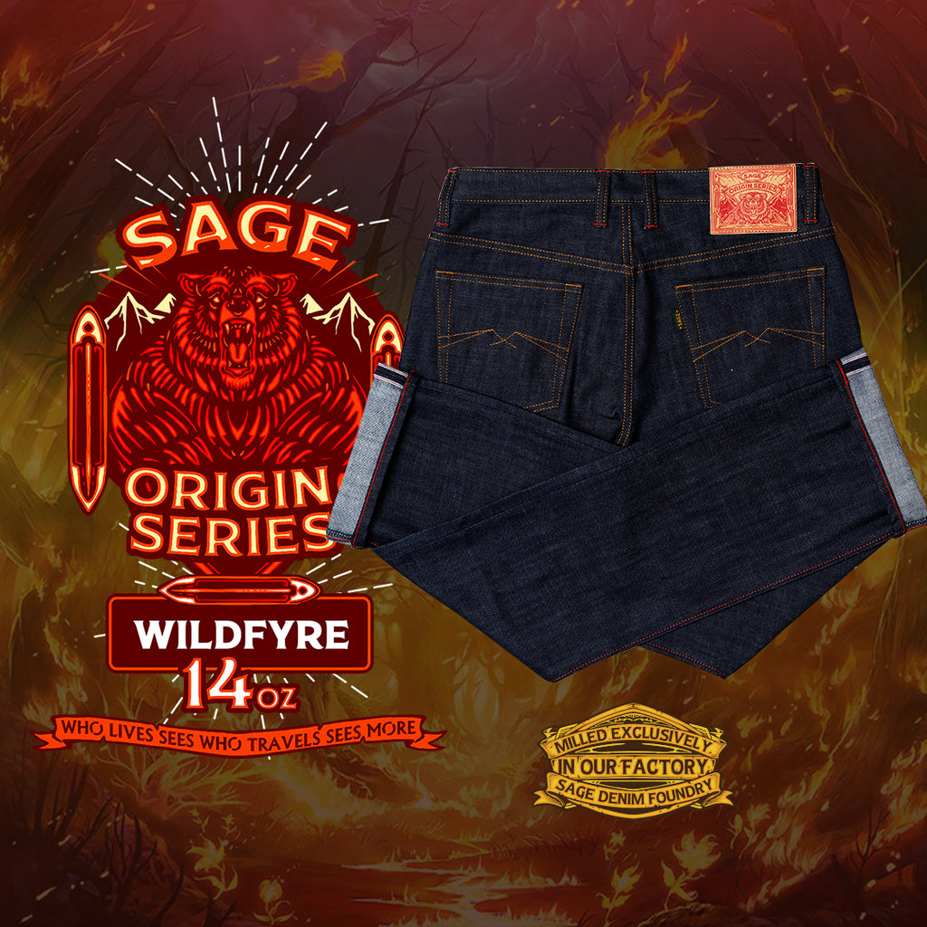 Sage Origin Series : Wildfyre 14oz Sanforized Deep Indigo Denim